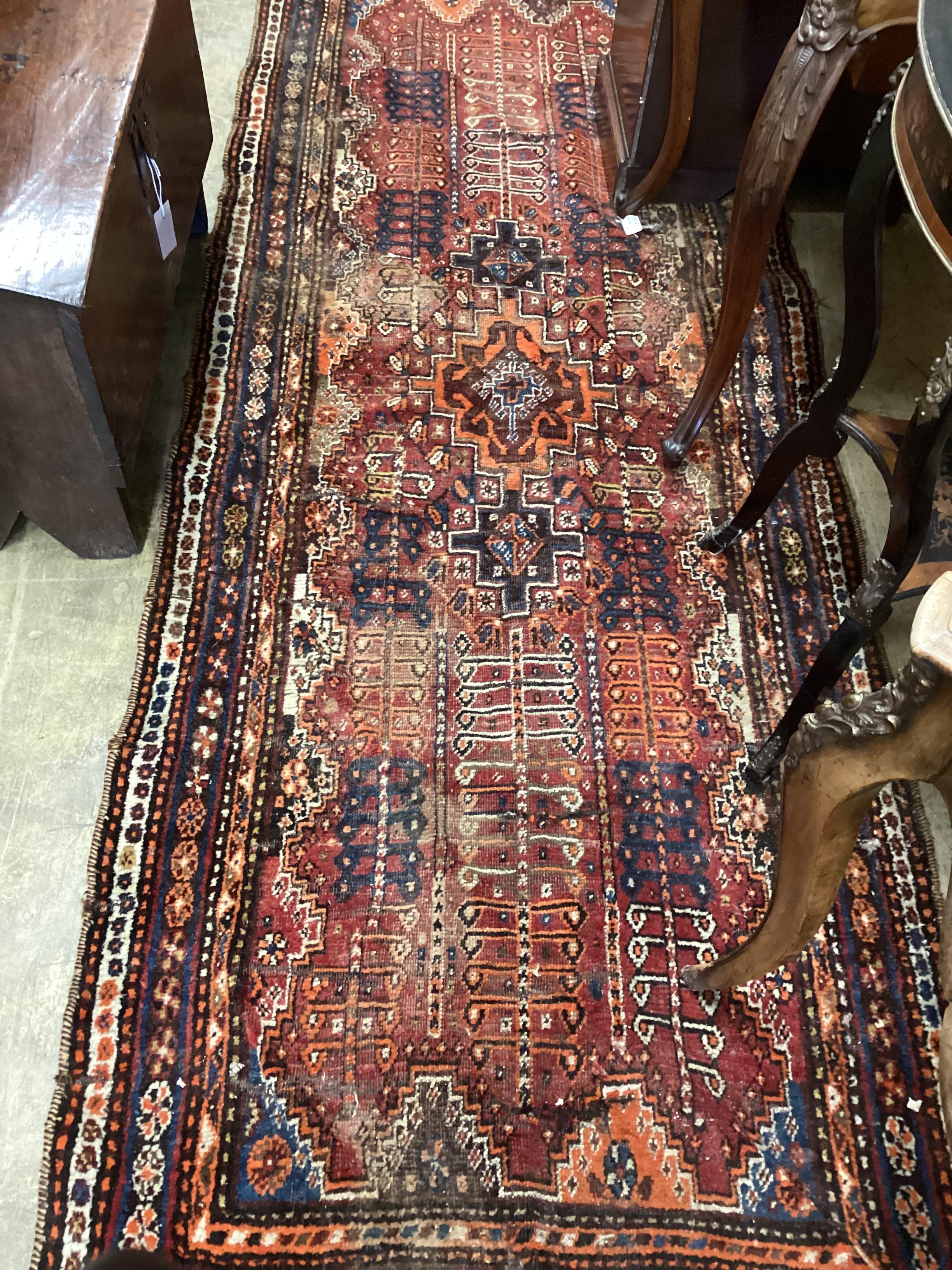 A Belouch rug and a Caucasian runner, larger 260 x 100cm